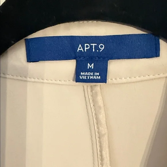 Apt 9 Cream Open Front Cardigan/Jacket with drawstring ties NWT Size M - Picture 2 of 6